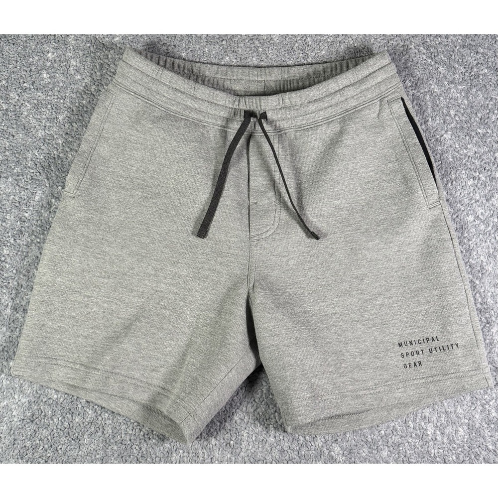 Municipal Sport Utility Gear Shorts Mens Medium Sweats Gym Workout Gray 6"